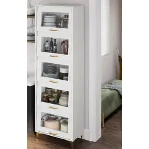 Émilie 78" Acrylic Pane Storage Cabinet