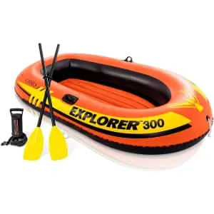 Intex Explorer 300 Inflatable Boat w/ Oars and Pump