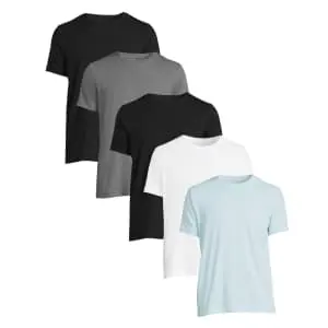 George Men's Crew T-Shirt 5-Pack