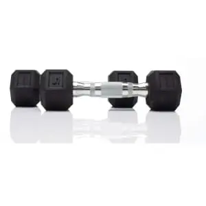 Tru Grit Fitness 5-lb. Rubber Hex Dumbbell Pair