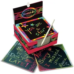 Melissa & Doug Scratch Art Rainbow Mini Notes 125ct w/ Stylus