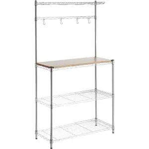 AmazonBasics Baker's Rack w/ Wood Table