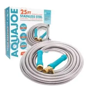 Aqua Joe 25-Foot Heavy-Duty Puncture Proof Kink-Free Garden Hose