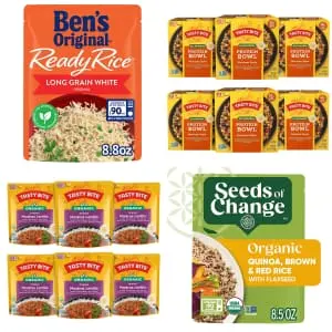 Ben's Original, Seeds of Change, and Tasty Bite Ready Rice at Amazon