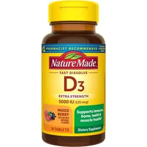 Nature Made Extra Strength Vitamin D3 5000 IU 70-Tablet Bottle