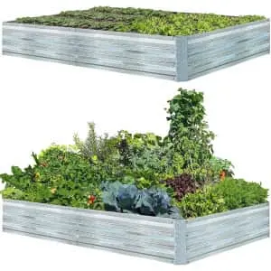 8x4x1-Foot Galvanized Raised Garden Beds 2-Pack