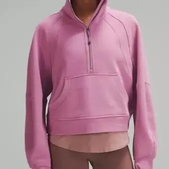 爆款丝绒玫瑰粉！lululemon Scuba Oversized 卫衣 