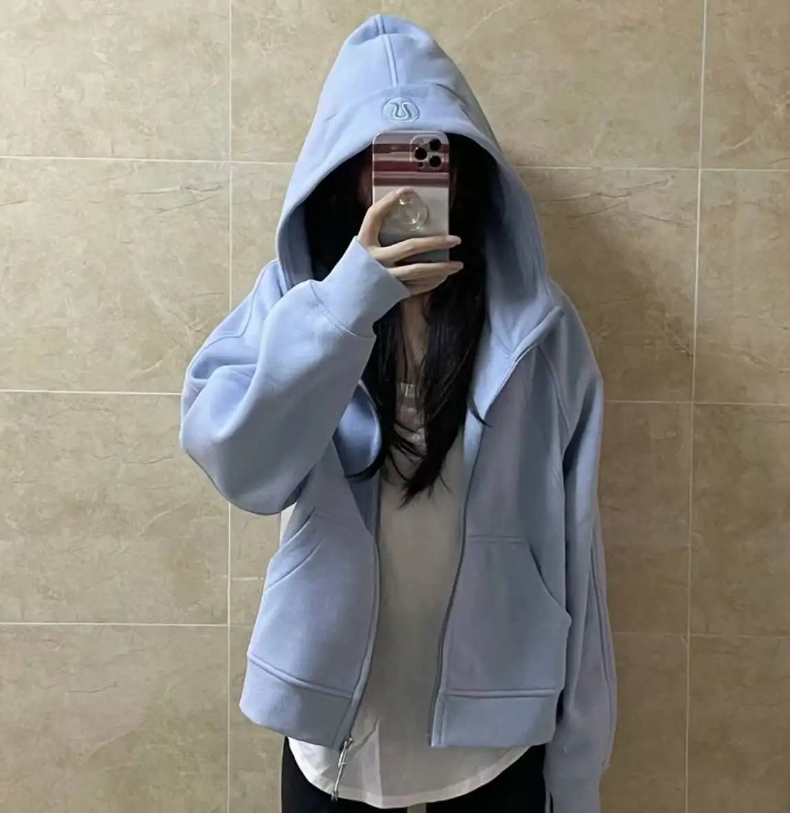 lululemon Scuba Oversized 卫衣 亚麻蓝