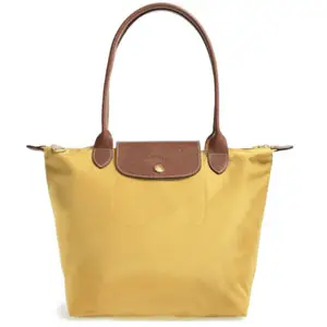 Longchamp珑骧 Le Pliage中号黄色长柄饺子包