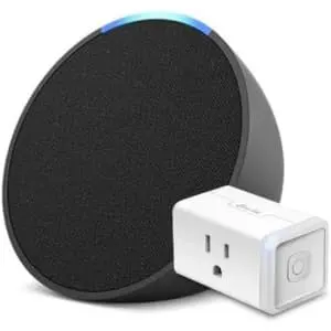 Echo Pop Smart Speaker w/ Kasa Smart WiFi Plug