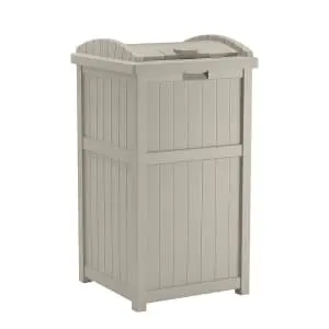 Suncast 33-Gallon Hideaway Patio Trash Can