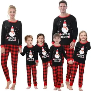 Matching "Holiday Wishes" Family Pajamas