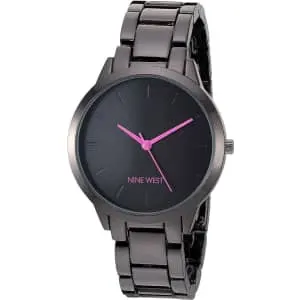 Nine West Women's Gunmetal Bracelet Watch