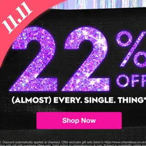 Urban Decay 双11全场无门槛7.8折促销