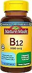 2 x 90 Count Nature Made Vitamin B12 1000 mcg, Dietary Supplement