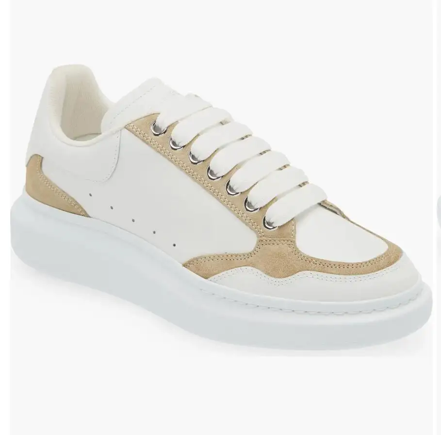 Alexander McQueen 曼昆Oversize Low Top男士厚底小白鞋