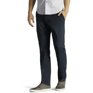 Lee Jeans Men's Extreme Motion Flat Front Slim Straight Pants