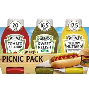 Heinz Tomato Ketchup, Relish, and Mustard Picnic Pack