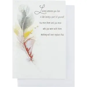 Hallmark Gemstone Feather Sympathy Card
