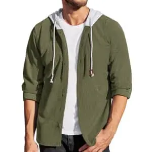 Coofandy Men's Waffle Shirt Jacket