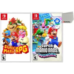 Super Mario RPG and Super Mario Bros Wonder Two Game Bundle for Nintendo Switch