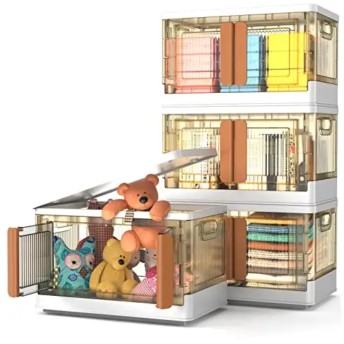 Potahouse 透明可堆叠储物箱(带门)3 件装