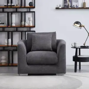 25Home Gray Feathers Armchair