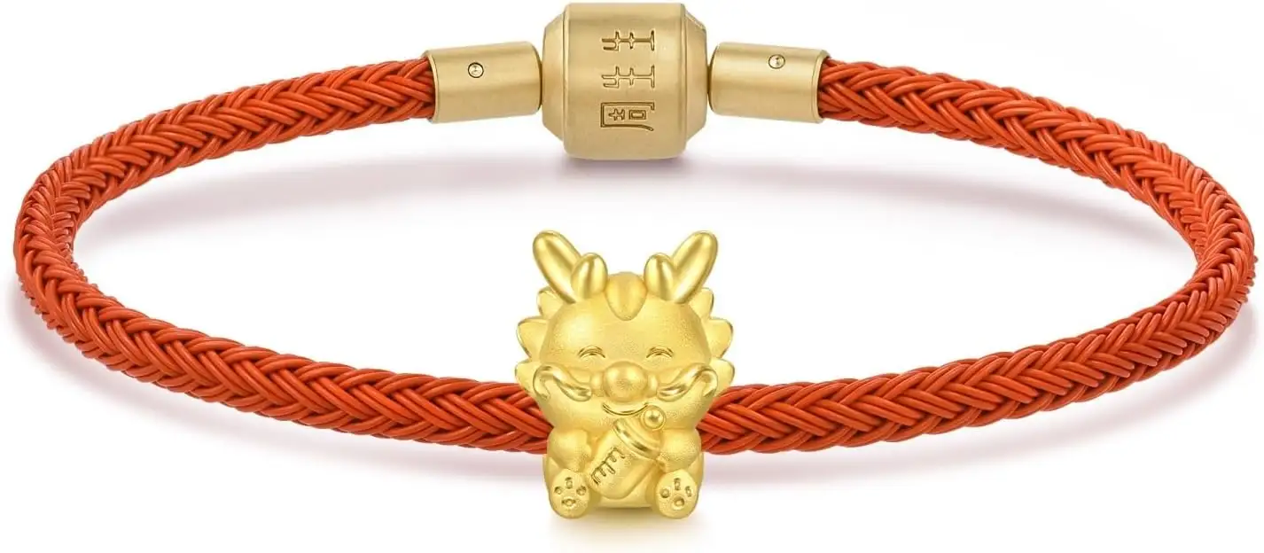 周生生龙年千足金幸运红手绳