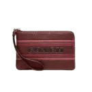 Coach Outlet Corner Zip Wristlet With Coach Stripe