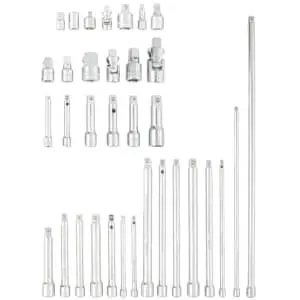 Craftsman 34-Piece Standard and Metric Polished Chrome Mechanics Tool Set