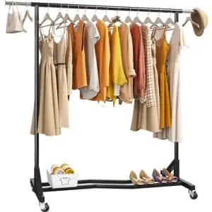 Raybee 77'' Rolling Z Hanger Clothing Rack