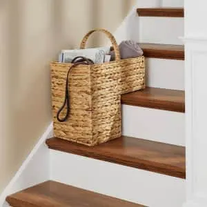 Home Decorators Collection Woven Seagrass Stair Storage Basket