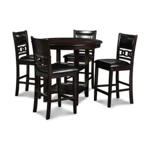 New Classic Furniture Gia 5-Piece Counter-Height Dining Table and Chair Set