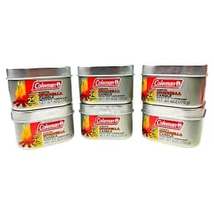 Coleman Campfire Scented Outdoor Citronella Candle 6-Pack