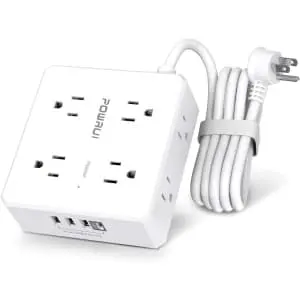 8-Outlet 4-USB Surge Protector Power Strip
