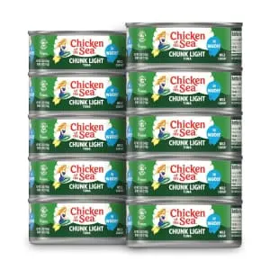 Chicken of the Sea Chunk Light Tuna in Water 5-oz. Can 10-Pack