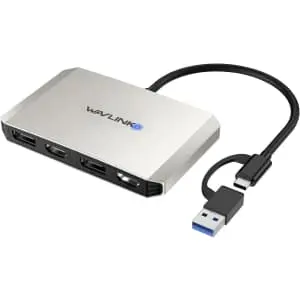 Wavlink USB-C and USB 3.0 to Dual 4K DisplayPort and HDMI Adapter