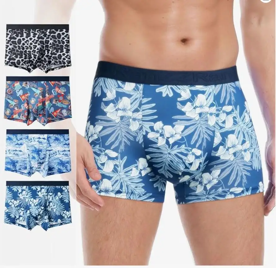 Men's Boxer Briefs & Trunks Soft Breathable Printed Personalized Boxers for Men Boxers with Designs