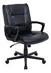 Realspace Rezzi Vegan Leather Mid-Back Manager Chair
