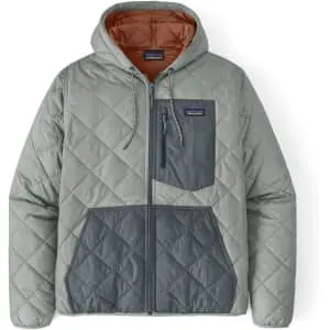 Patagonia Men's Diamond Quilted Insulated Bomber Hooded Jacket
