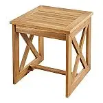 Hampton Bay 18 in. Natural brown Outdoor Side Table