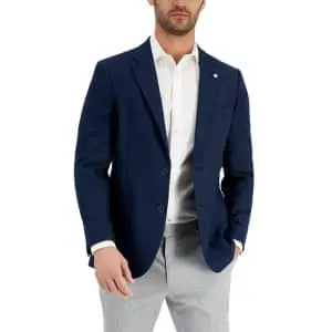 Nautica Men's Modern-Fit Active Stretch Woven Solid Sport Coat