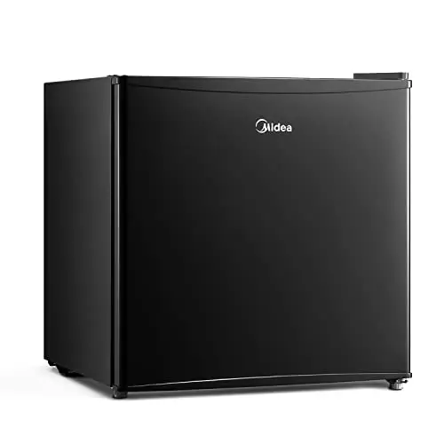 Midea 紧凑型单双面门冰箱(WHS-65LB1), 黑色