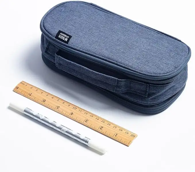 大容量笔袋 可容纳约150支笔，3层收纳袋