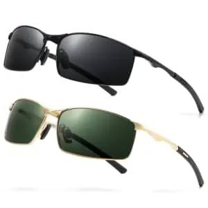 Sungait Men's Ultra Lightweight Polarized Sunglasses 2-Pack