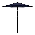 7.5' Style Selections Push-button Tilt Market Patio Umbrella