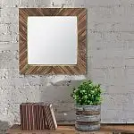 16" x 16" Better Homes & Gardens Wood Square Wall Mirror
