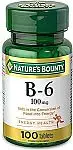 2 x 100ct Nature's Bounty Vitamin B6 100mg