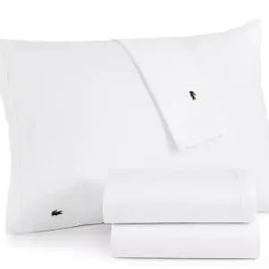 Lacoste Home Solid Cotton Percale Sheet Sets