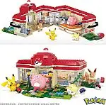 648-Piece MEGA Forest Pokémon Center Building Toy Set w/ 4 Figures
